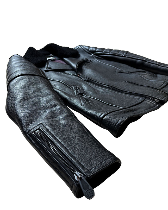 PHILIPP PLEIN SHEARLING BIKER
