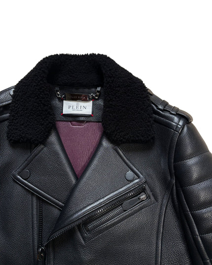 PHILIPP PLEIN SHEARLING BIKER