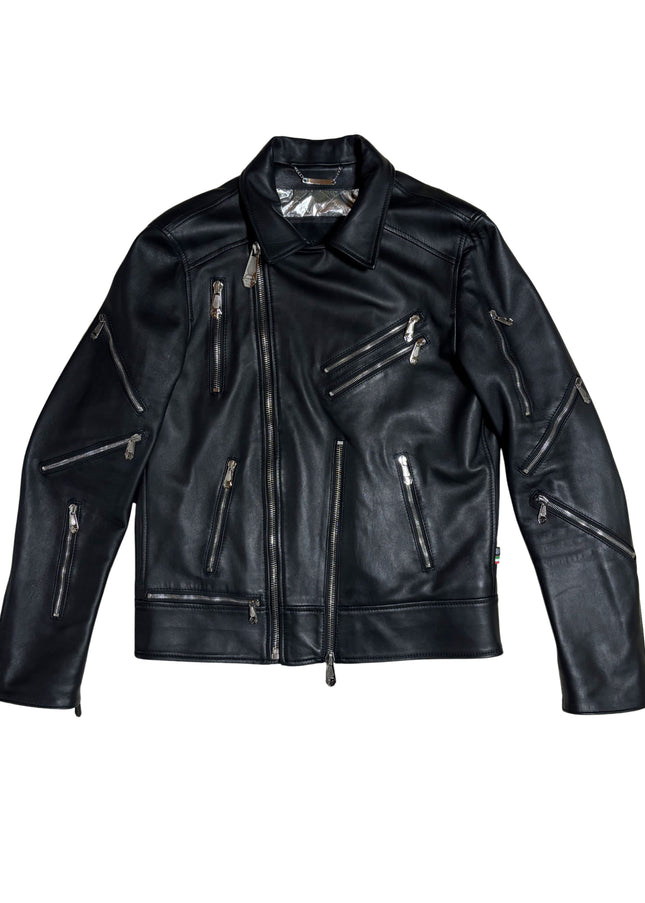 PHILIPP PLEIN ZIPPED LEATHER
