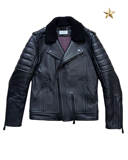 PHILIPP PLEIN SHEARLING BIKER