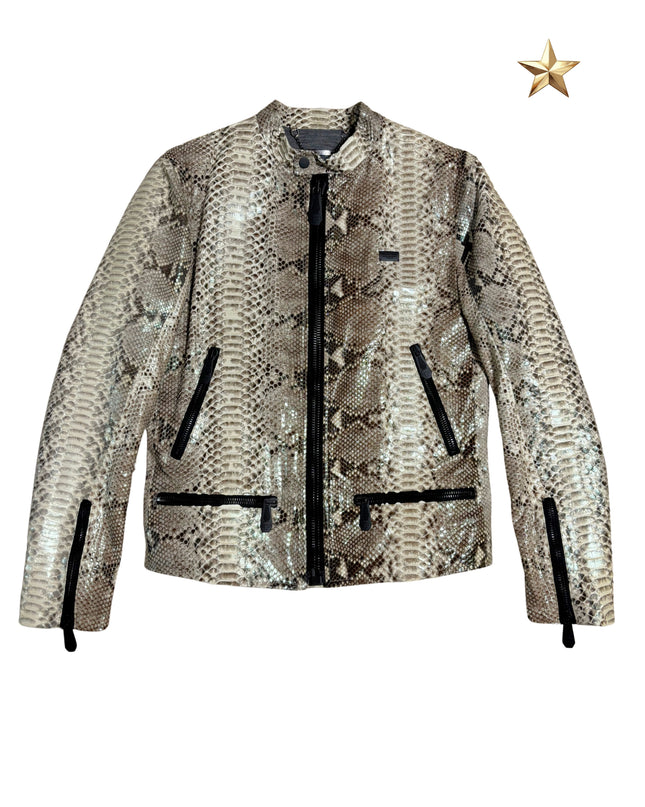 PHILIPP PLEIN PYTHON MOTO JACKET