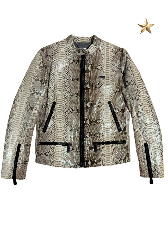 PHILIPP PLEIN PYTHON MOTO JACKET