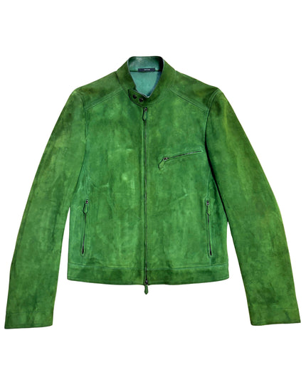 TOM FORD SUEDE JACKET GREEN