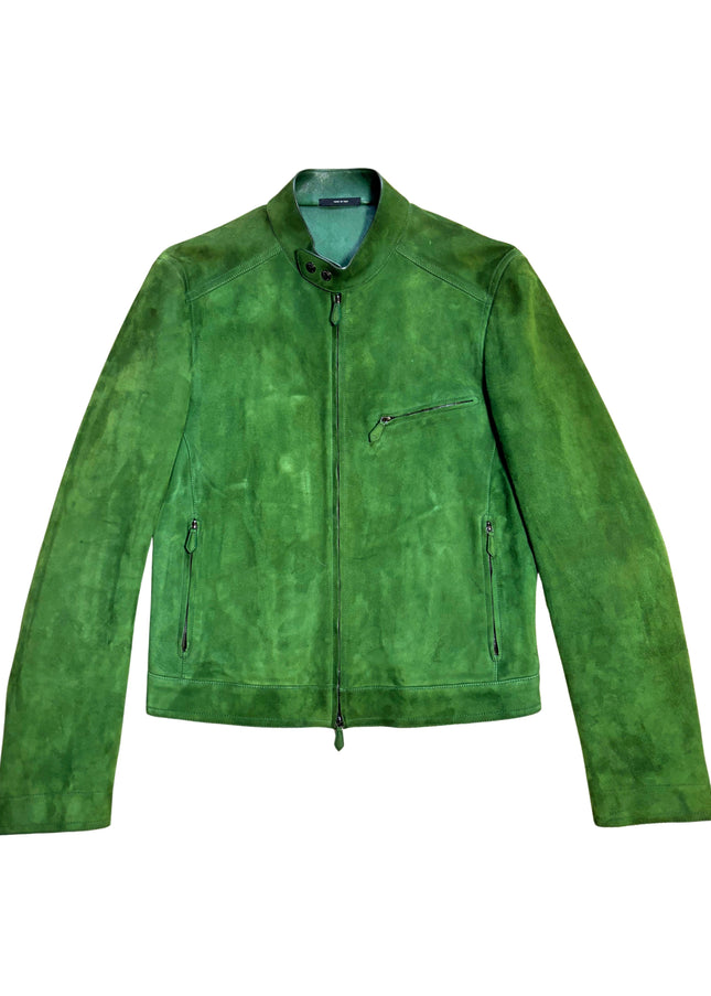 TOM FORD SUEDE JACKET GREEN