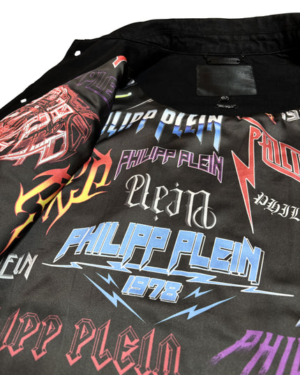 PHILIPP PLEIN DENIM DISTRESSED STUDS