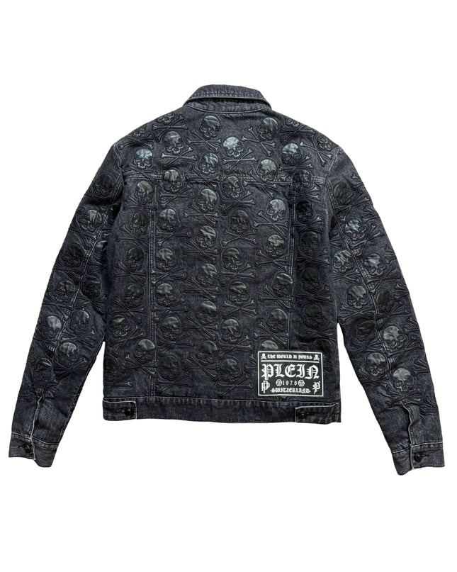 PHILIPP PLEIN DENIM LEATHER SKULL