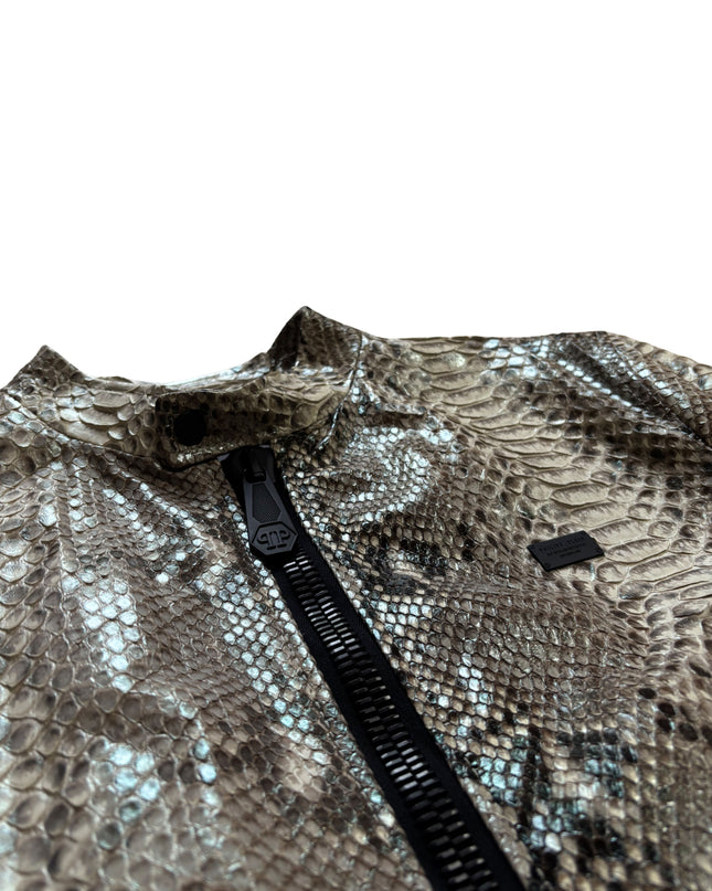 PHILIPP PLEIN PYTHON MOTO JACKET