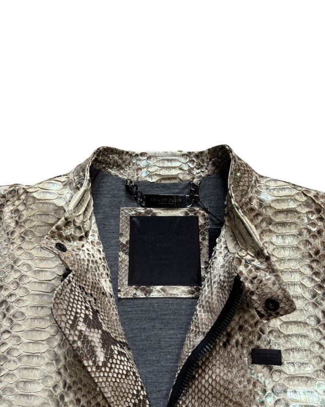 PHILIPP PLEIN PYTHON MOTO JACKET