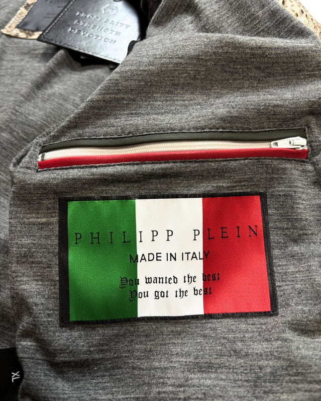 PHILIPP PLEIN PYTHON MOTO JACKET
