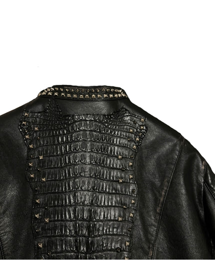 PHILIPP PLEIN LEATHER BIKER STUDS