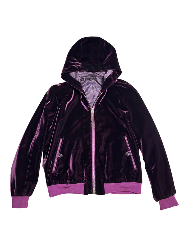 TOM FORD VELVET ZIP-UP HOODIE