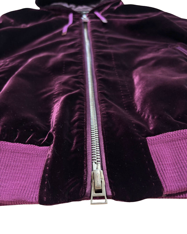 TOM FORD VELVET ZIP-UP HOODIE