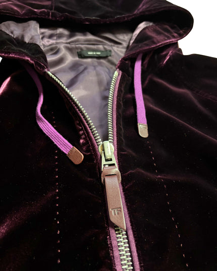 TOM FORD VELVET ZIP-UP HOODIE