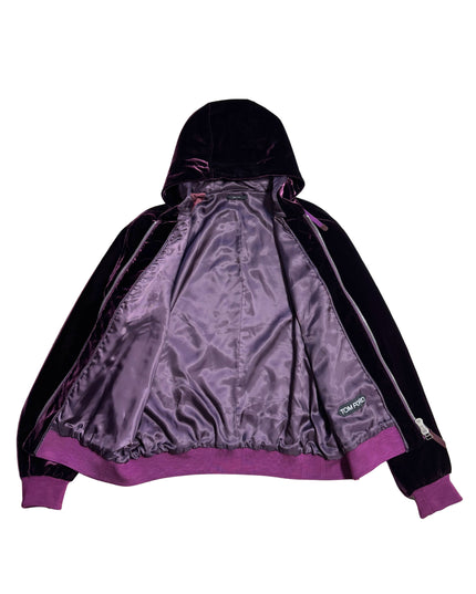 TOM FORD VELVET ZIP-UP HOODIE