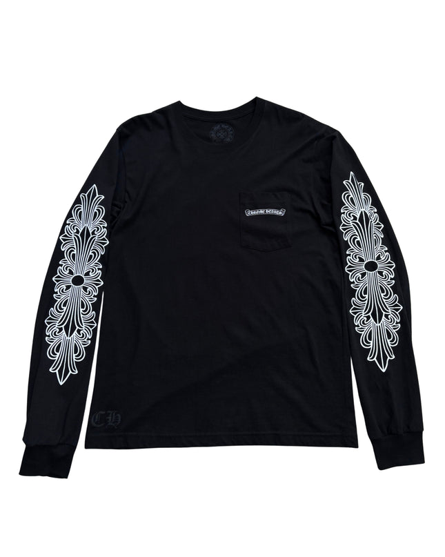 CHROME HEARTS LONG SLEEVE EYE CHART DAGGER