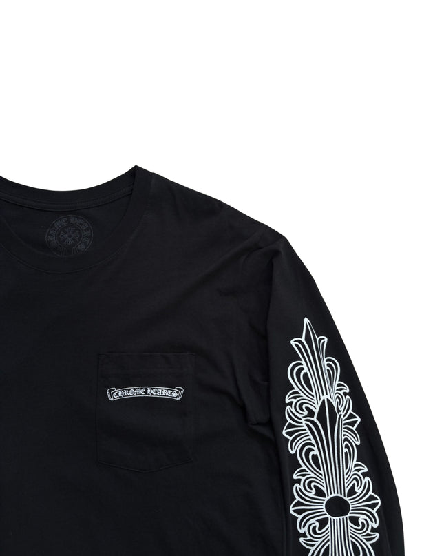 CHROME HEARTS LONG SLEEVE EYE CHART DAGGER