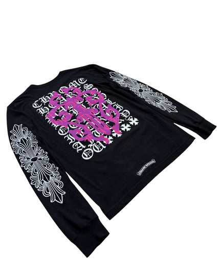 CHROME HEARTS LONG SLEEVE EYE CHART DAGGER