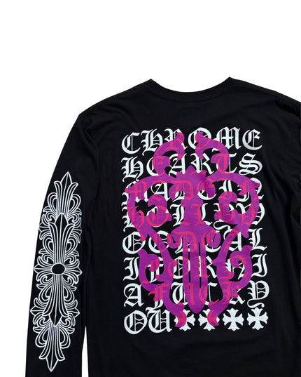 CHROME HEARTS LONG SLEEVE EYE CHART DAGGER