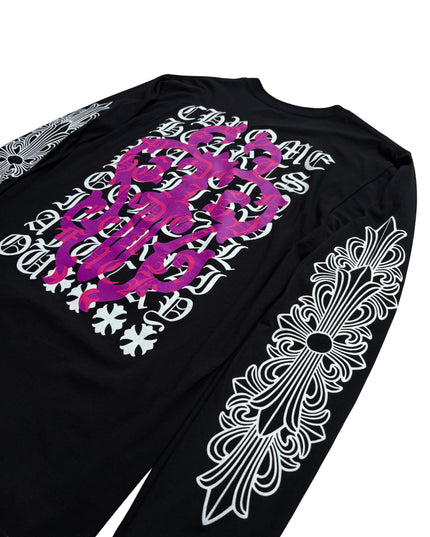 CHROME HEARTS LONG SLEEVE EYE CHART DAGGER