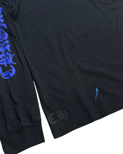 CHROME HEARTS LONG SLEEVE 1988 NECK LOGO BLUE