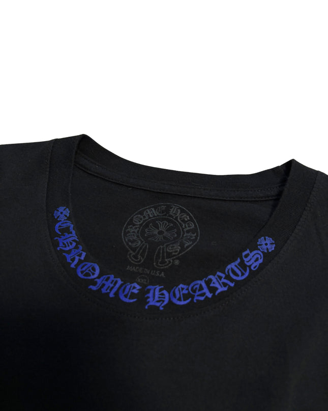 CHROME HEARTS LONG SLEEVE 1988 NECK LOGO BLUE