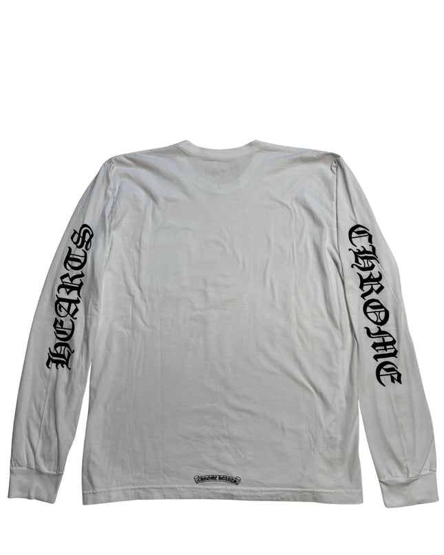 CHROME HEARTS LONG SLEEVE NECK LOGO WHITE