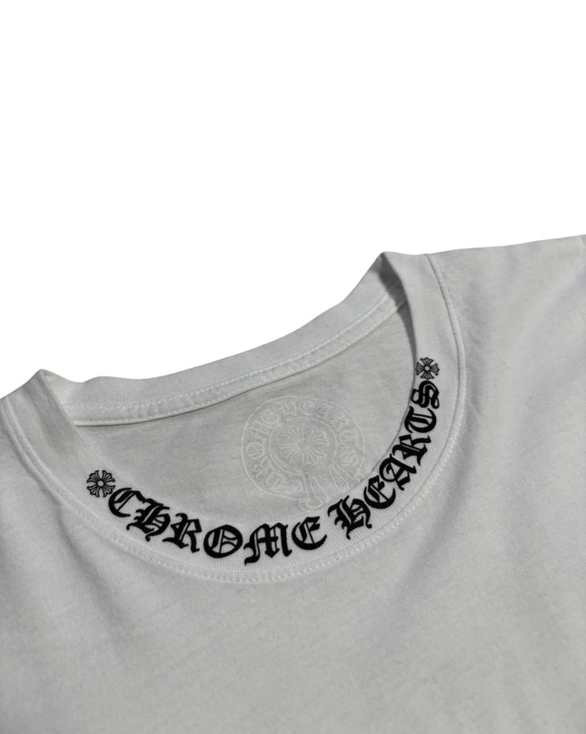 CHROME HEARTS LONG SLEEVE NECK LOGO WHITE