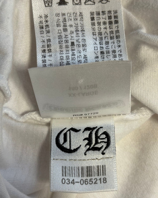 CHROME HEARTS LONG SLEEVE NECK LOGO WHITE