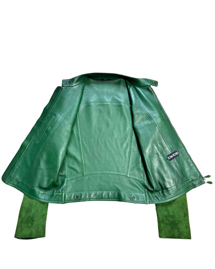 TOM FORD SUEDE JACKET GREEN