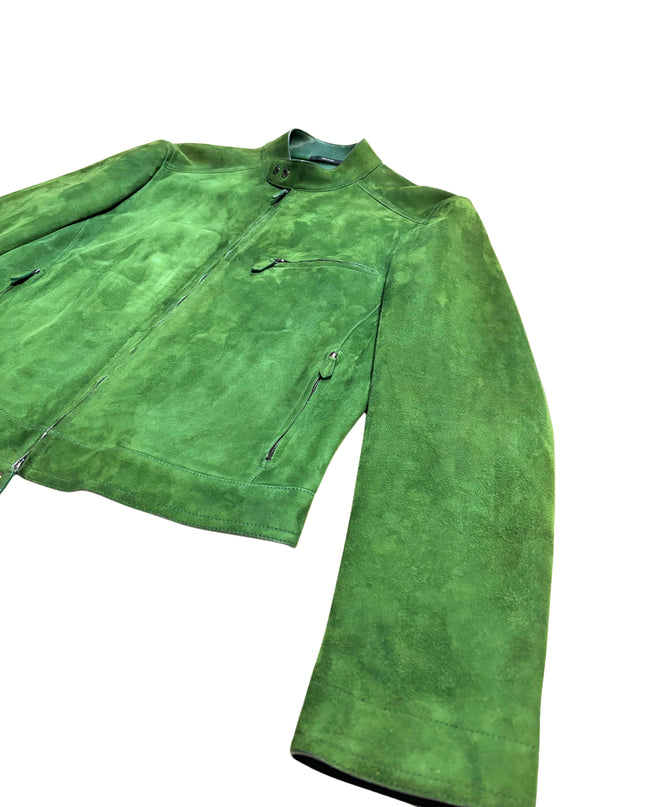 TOM FORD SUEDE JACKET GREEN