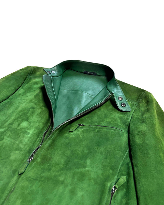 TOM FORD SUEDE JACKET GREEN