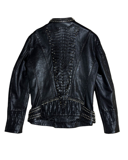 PHILIPP PLEIN LEATHER BIKER STUDS